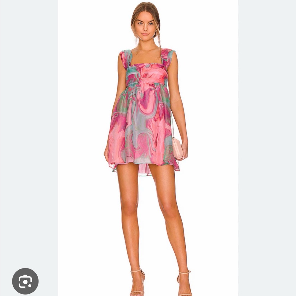 Amanda Uprichard CindyLou Dress- Pink Swirl